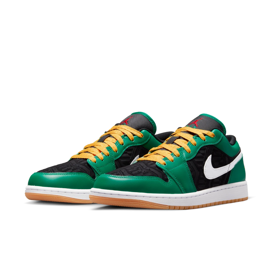Air Jordan 1 Low SE Holiday Special (2022), Malachite/Black/Taxi/Fire Red (DQ8422-300)