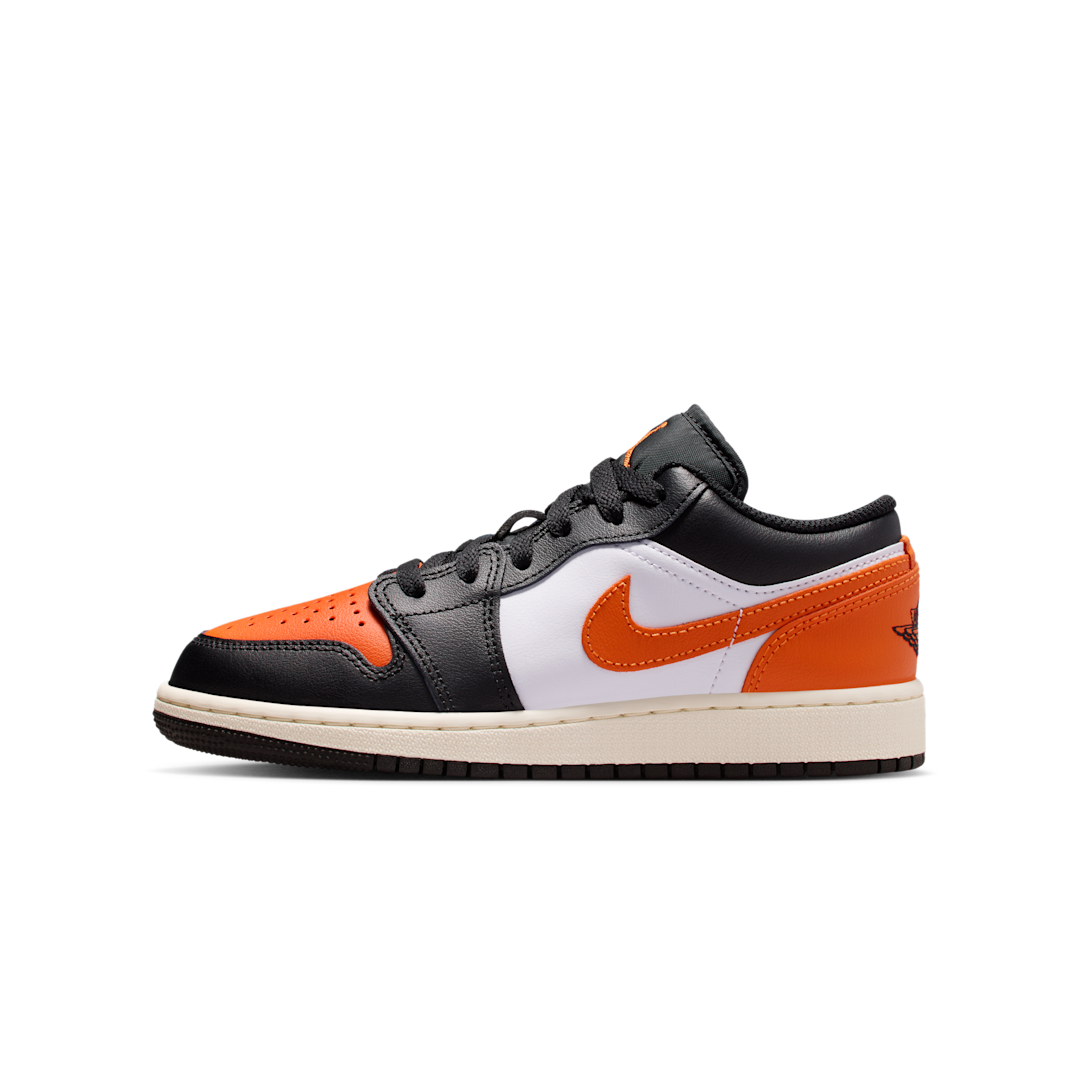Air Jordan 1 Low Shattered Backboard Alternate, Black/White/Sail/Starfish (553560-081)