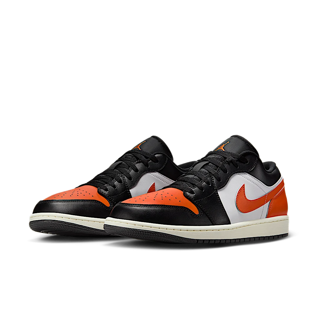 Air Jordan 1 Low Shattered Backboard Alternate, Black/Starfish/White/Sail (553558-081)