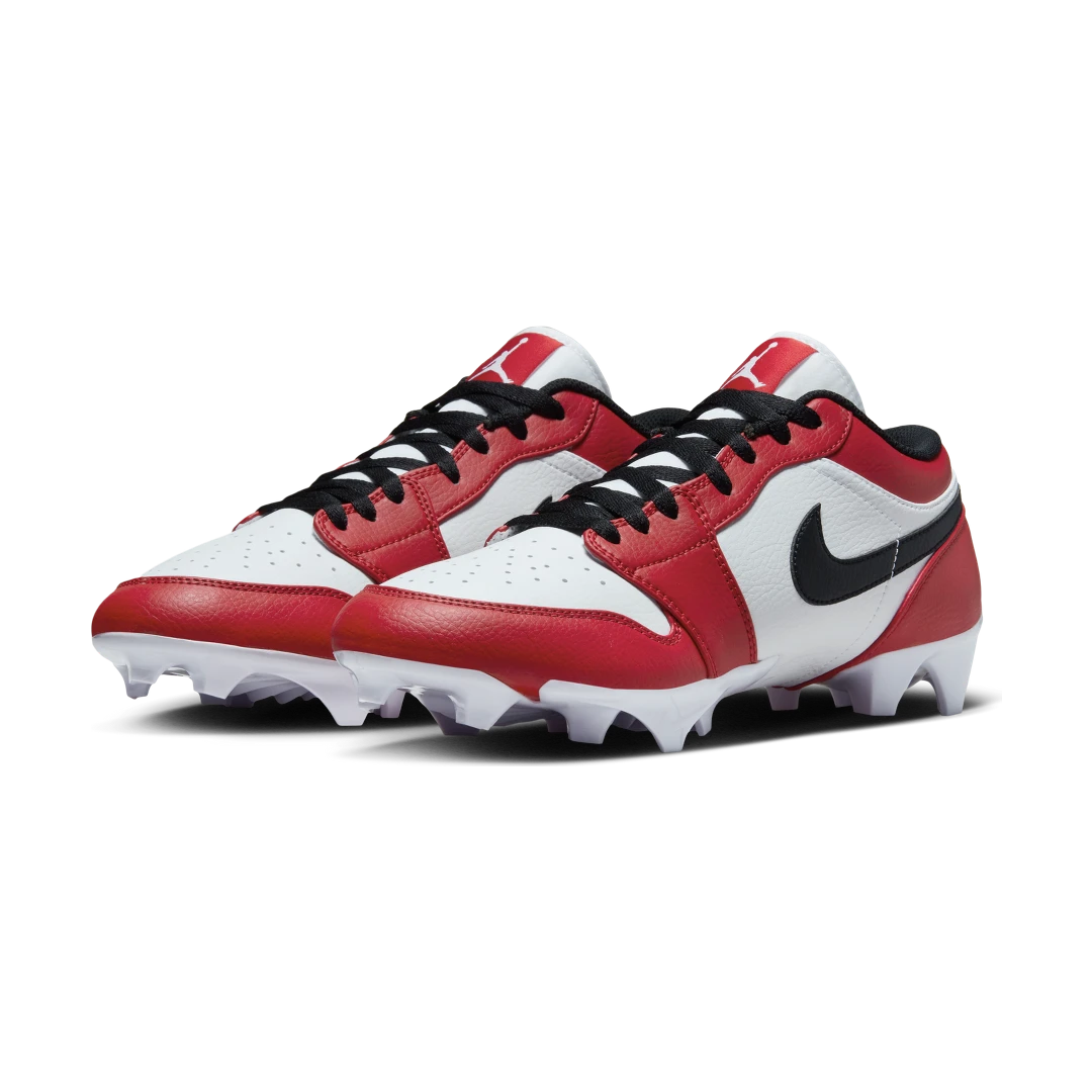 Air Jordan 1 Low TD Cleat Chicago (2023), White/Black-University Red (FJ6245-106)