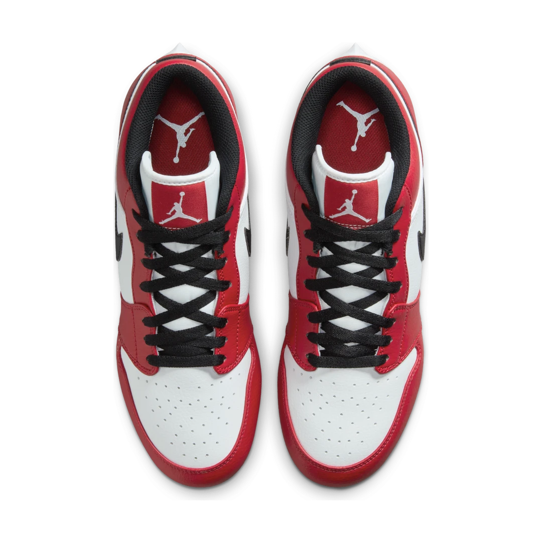 Air Jordan 1 Low TD Cleat Chicago (2023), White/Black-University Red (FJ6245-106)