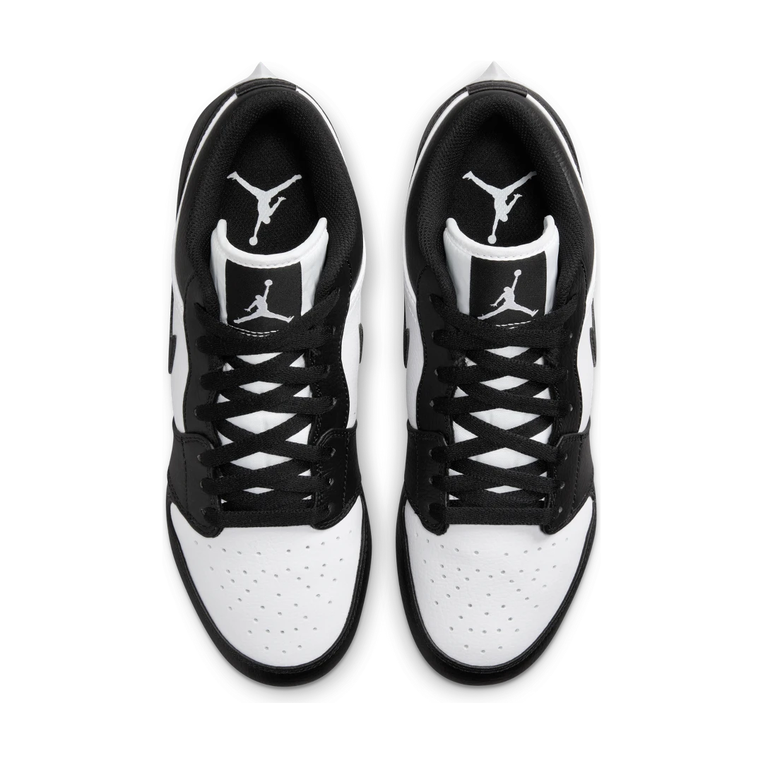 Air Jordan 1 Low TD Cleat Panda, Black/White/Black (FJ6245-100)