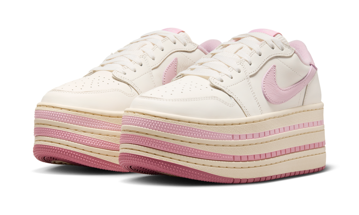 Air Jordan 1 Low Triple Stack Pale Ivory Iced Carmine