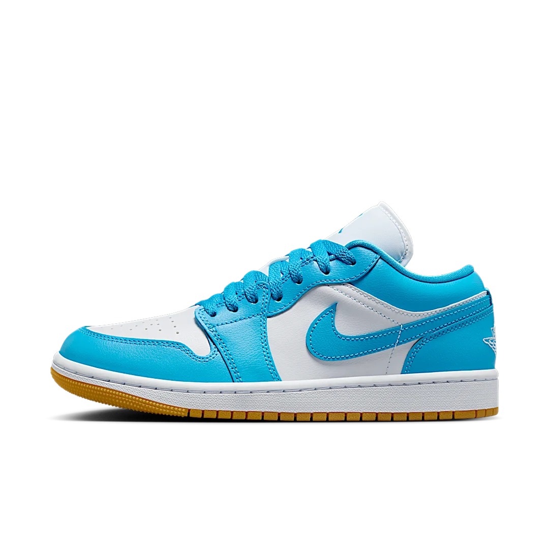 Air Jordan 1 Low White Gum Light Brown Dark Powder Blue, White/Gum Light Brown/Dark Powder Blue (DC0774-104)