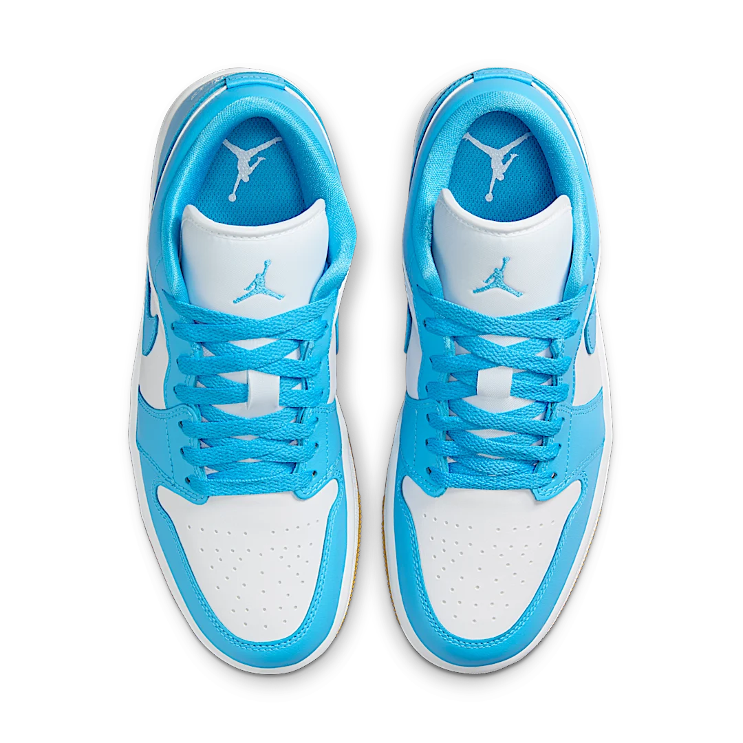 Air Jordan 1 Low White Gum Light Brown Dark Powder Blue, White/Gum Light Brown/Dark Powder Blue (DC0774-104)