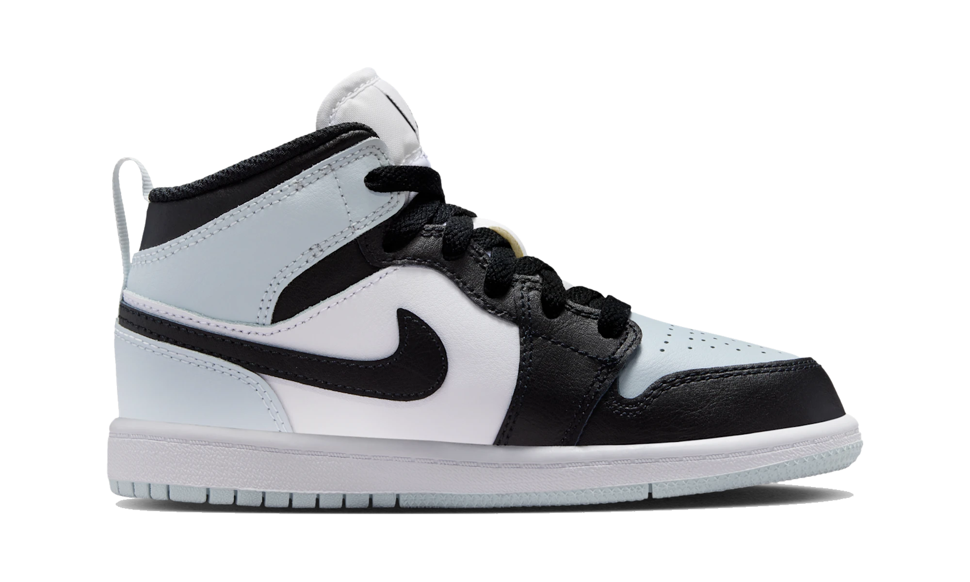 Air Jordan 1 Mid Black Aura Squadron Blue (PS)