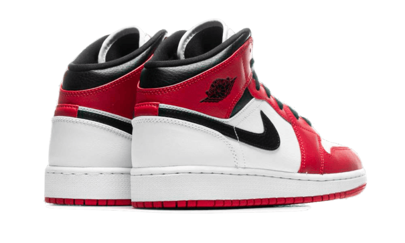 Air Jordan 1 Mid Chicago (2020), White/Gym Red-Black (554724-173 / 554275-173/554725-173)