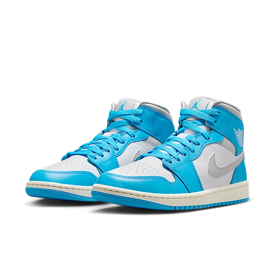 Air Jordan 1 Mid Dark Powder Blue White Sail Neutral Grey, Dark Powder Blue/White/Sail/Neutral Grey (BQ6472-400)