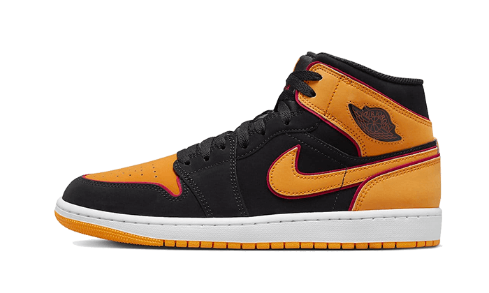 Air Jordan 1 Mid Fat Tongue Black Orange, Black/Orange (FJ4923-008 / FJ4924-008)