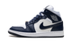 Air Jordan 1 Mid Football Grey White Midnight Navy