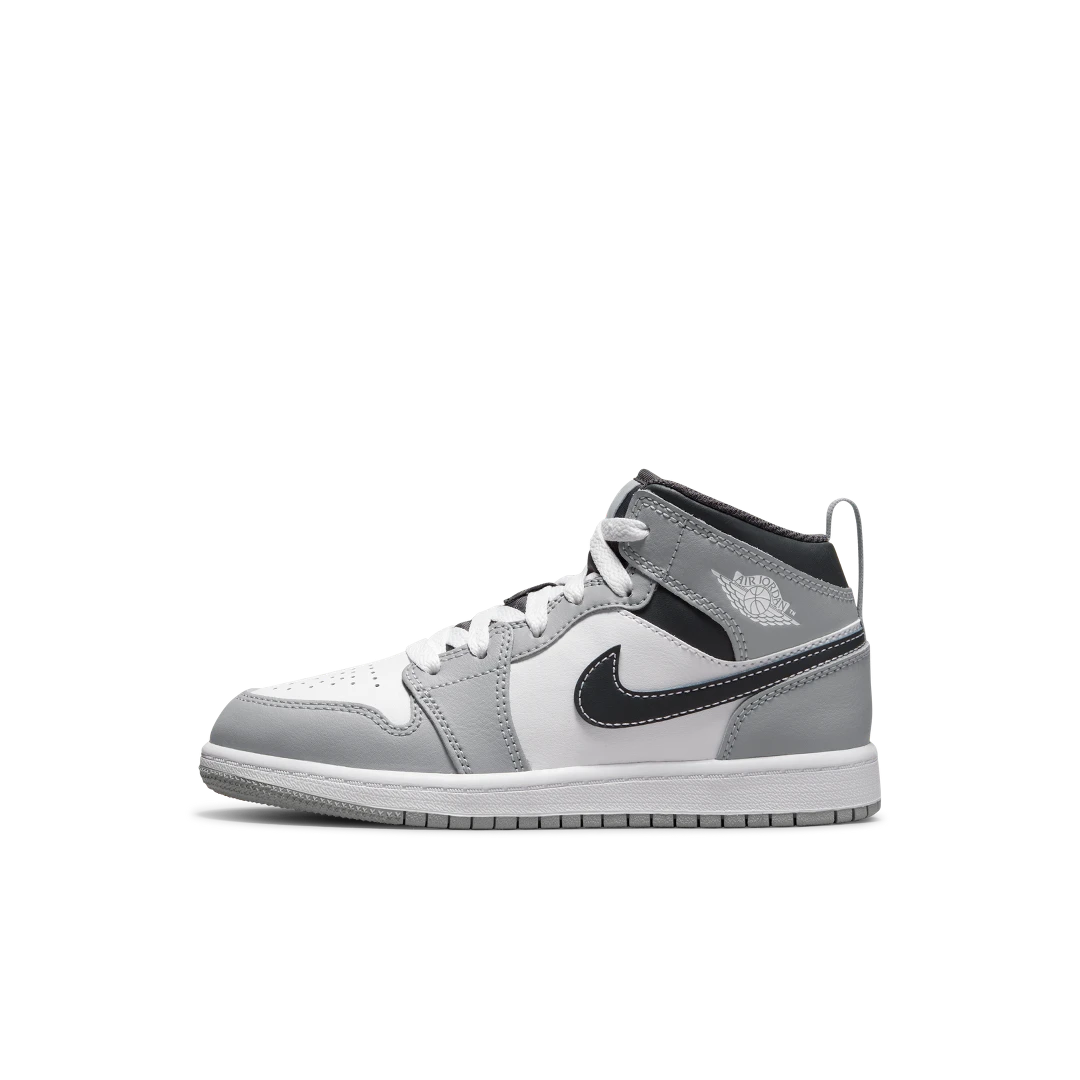 Air Jordan 1 Mid Light Smoke Grey (2022) (PS), Light Smoke Grey/Anthracite/White (640734-078)
