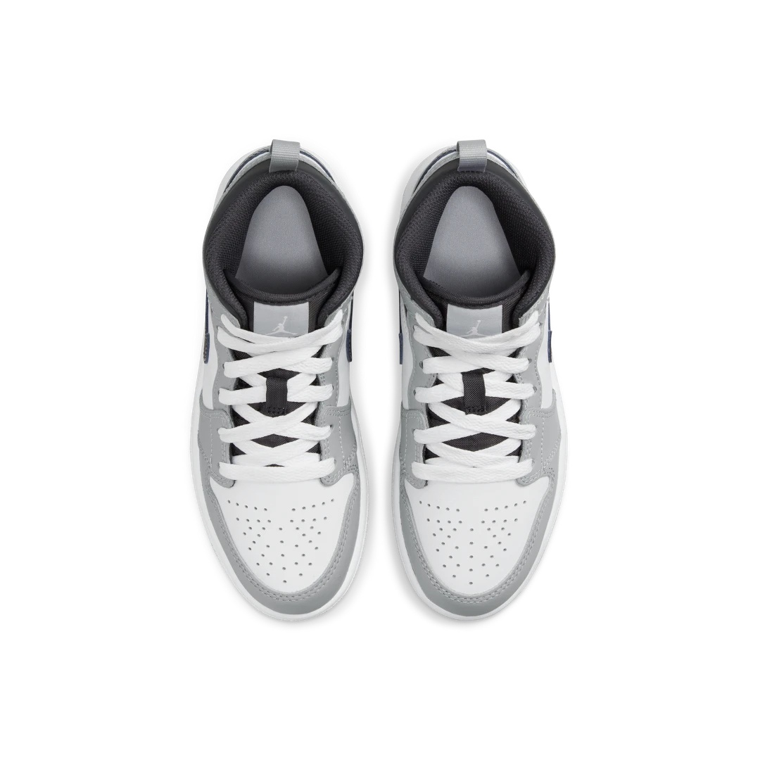 Air Jordan 1 Mid Light Smoke Grey (2022) (PS), Light Smoke Grey/Anthracite/White (640734-078)