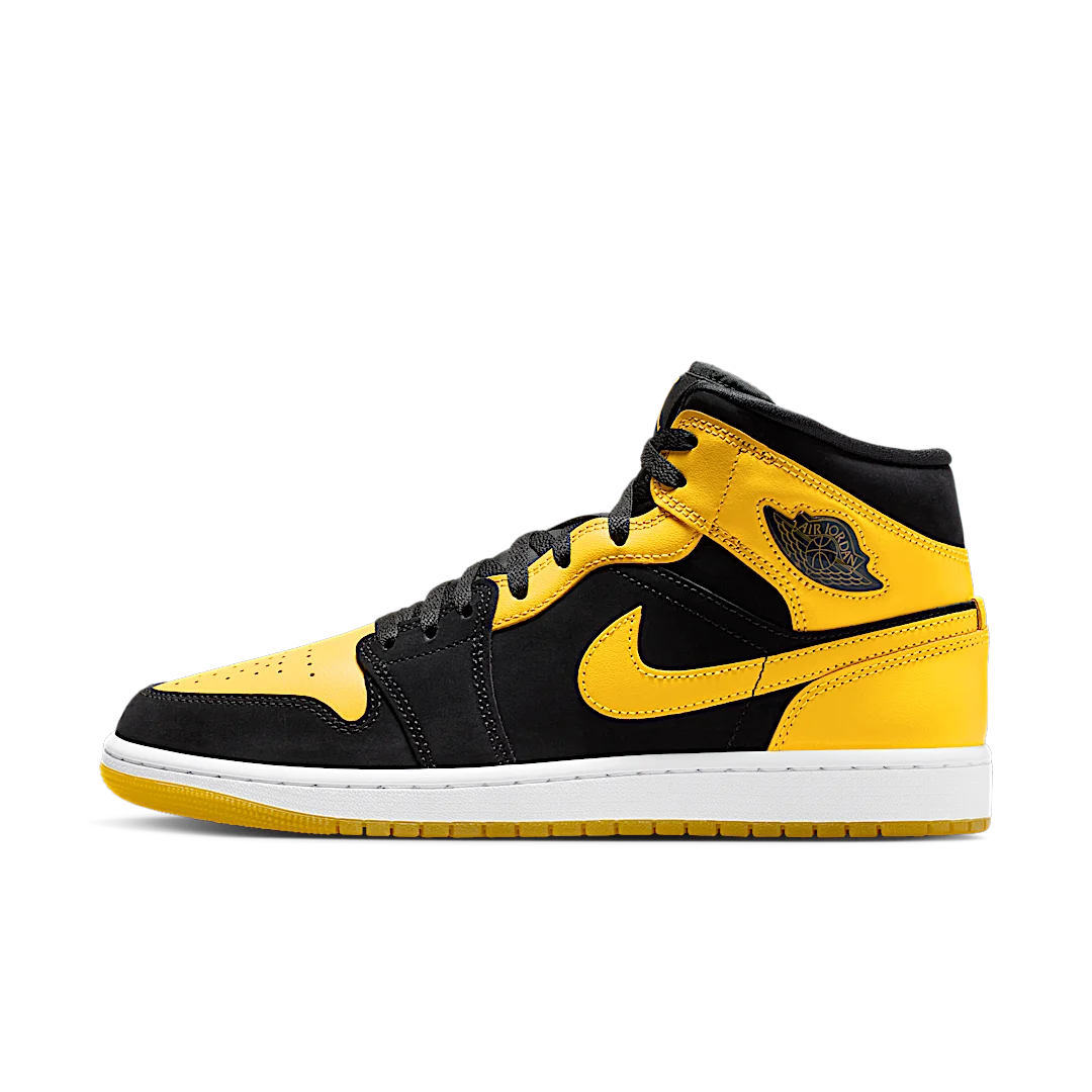 Air Jordan 1 Mid New Love (2025), Black/Varsity Maize-White (HJ6654-071)