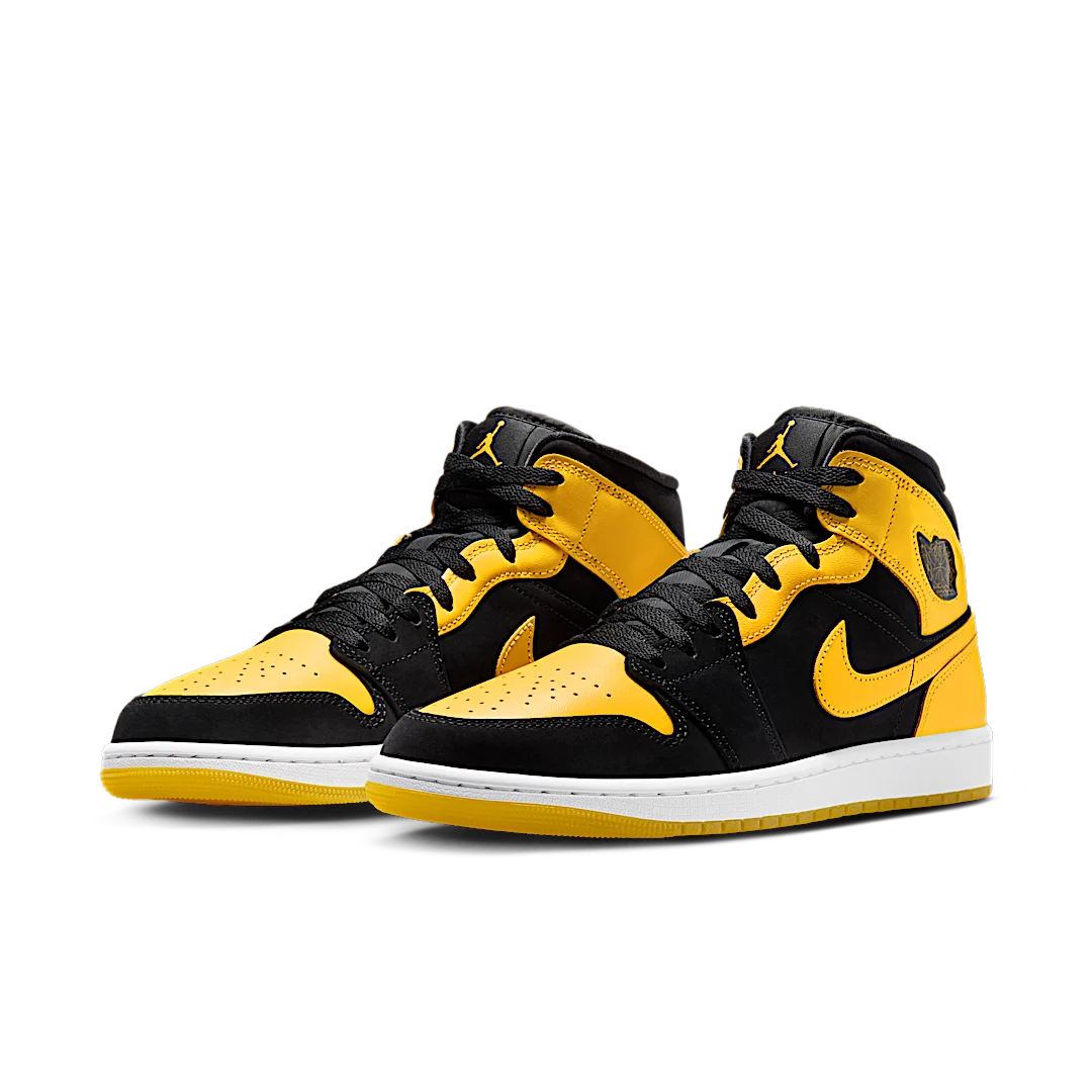Air Jordan 1 Mid New Love (2025), Black/Varsity Maize-White (HJ6654-071)
