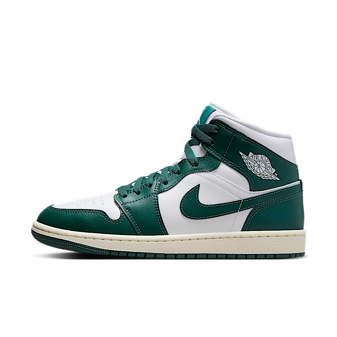 Air Jordan 1 Mid Oxidised Green, White/Sail/Oxidised Green (BQ6472-133)