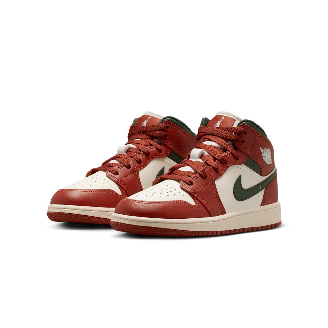 Air Jordan 1 Mid Redstone Midnight Green