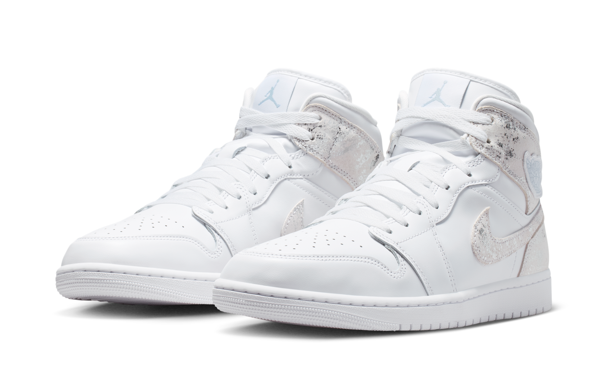 Air Jordan 1 Mid SE Distressed White Field Silver