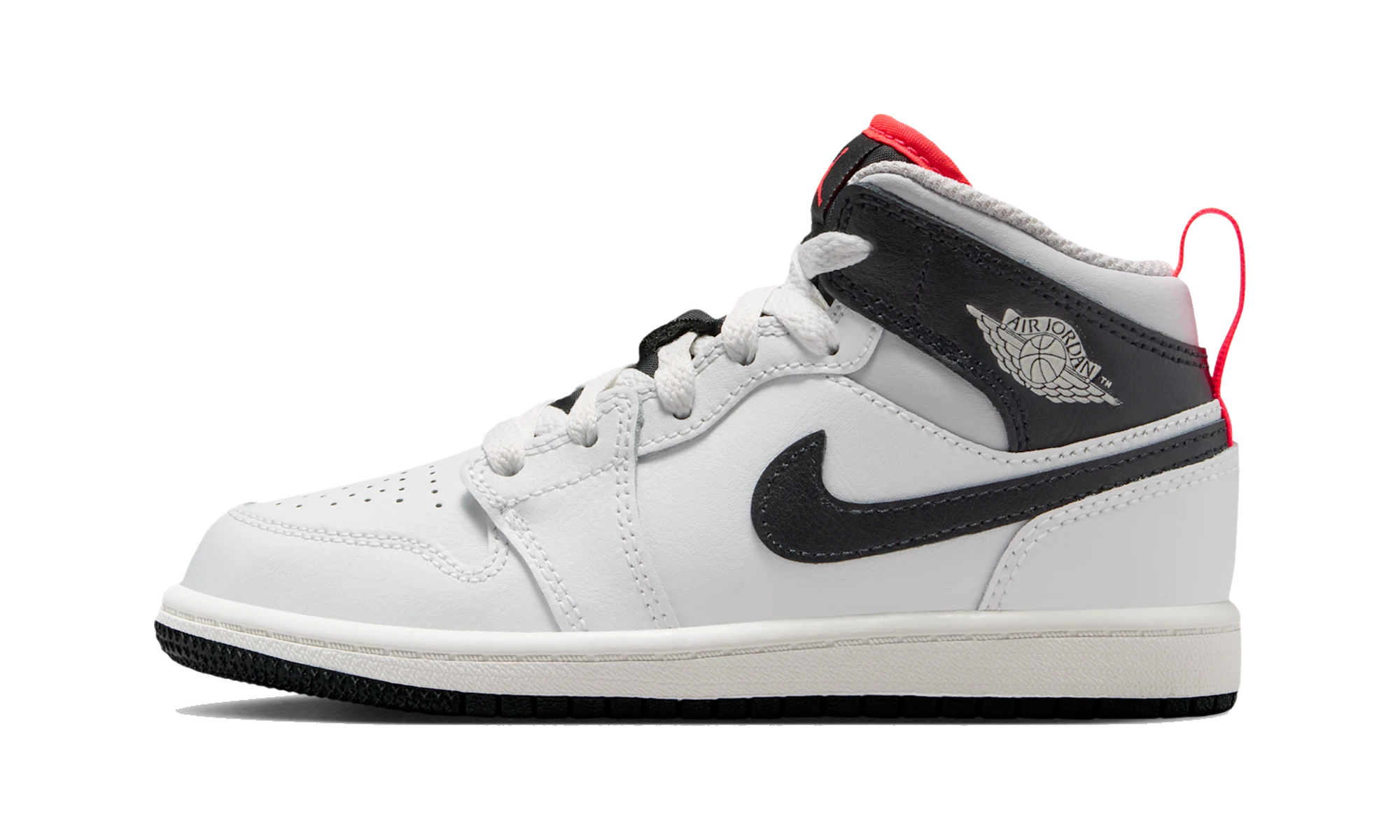 Air Jordan 1 Mid Summit White Infrared Black (PS)