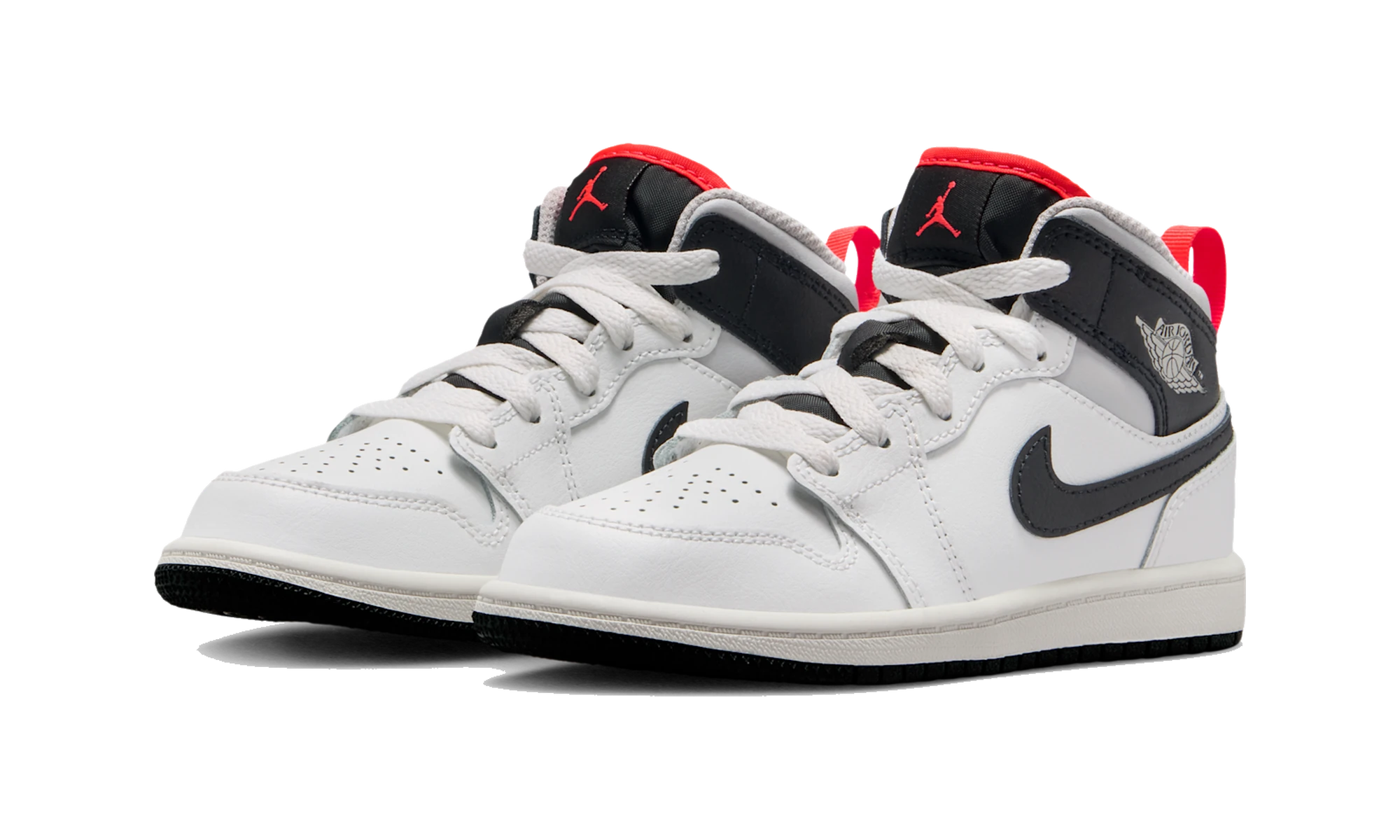 Air Jordan 1 Mid Summit White Infrared Black (PS)