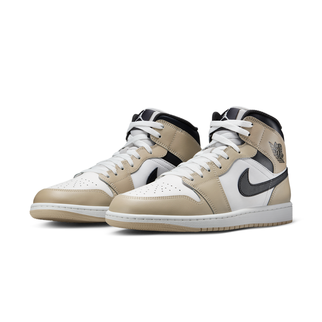 Air Jordan 1 Mid Summit White Off Noir Rattan