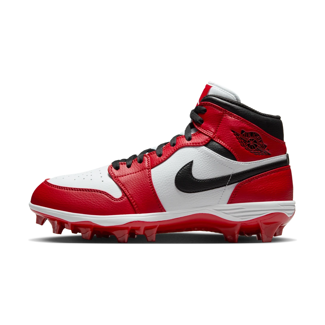 Air Jordan 1 Mid TD Cleat Chicago (2023), White/Black-University Red (FJ6805-106)