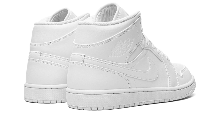 Air Jordan 1 Mid Triple White, White/White/White (554724-136 / 554725-130 / 554725-136 / 554724-130 / DV0991-111)