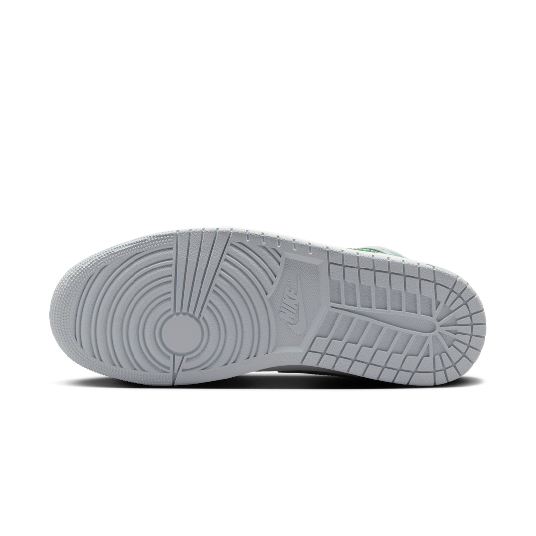 Air Jordan 1 Mid White Pure Platinum Pine Green, Summit White/Pure Platinum/Sail/Pine Green (DQ8426-142)