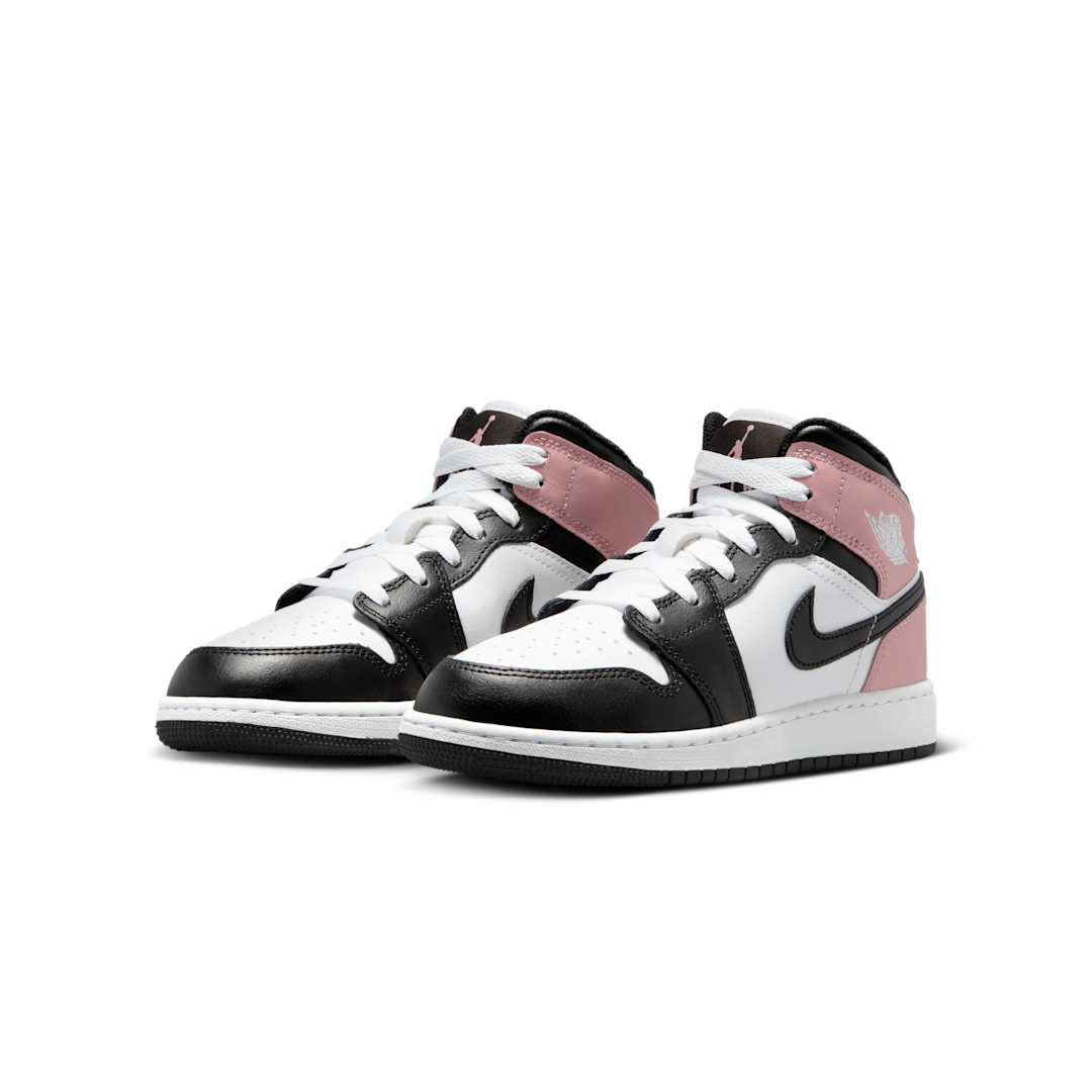 Air Jordan 1 Mid White Rust Pink Black