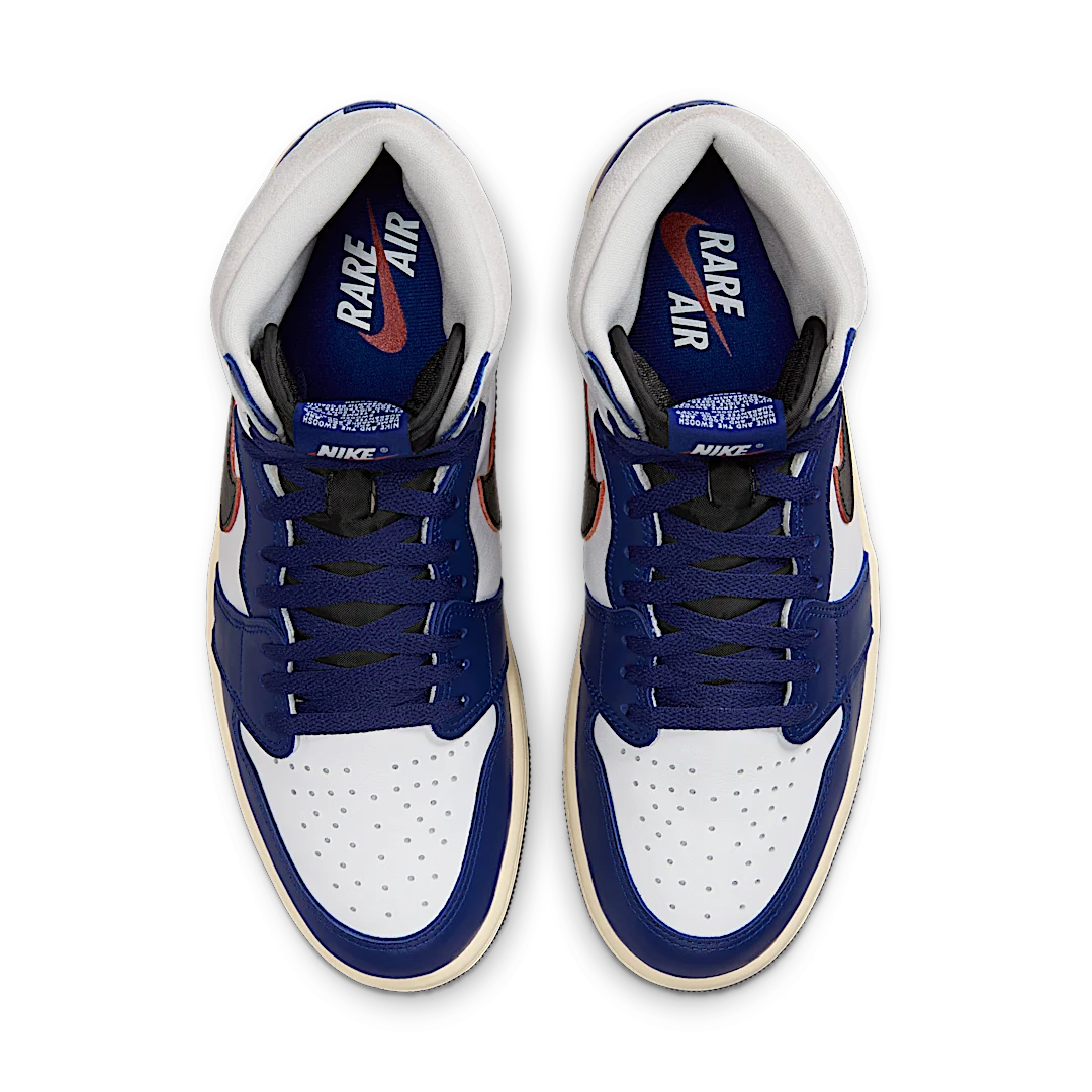 Air Jordan 1 Retro High OG Rare Air, White/Black-Neutral Grey-Deep Royal Blue-Muslin (DZ5485-100)
