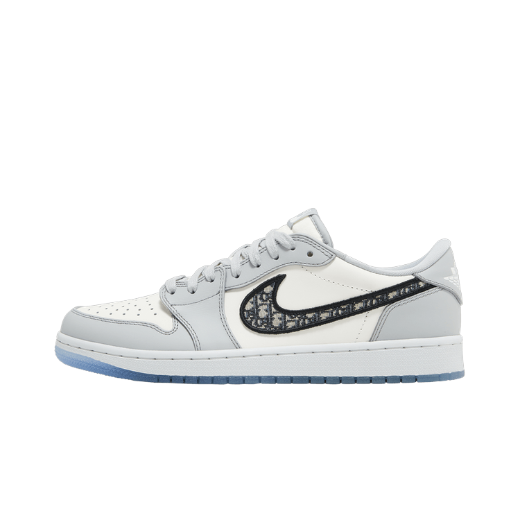 Air Jordan 1 Retro Low Dior, Grey/Black-Sail (CN8608 002)