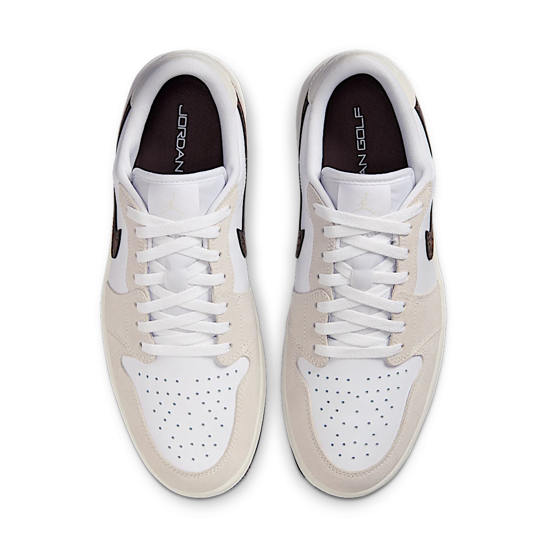 Air Jordan 1 Retro Low Golf Light Orewood Elephant, White/Phantom/Baroque Brown (DD9315-116)