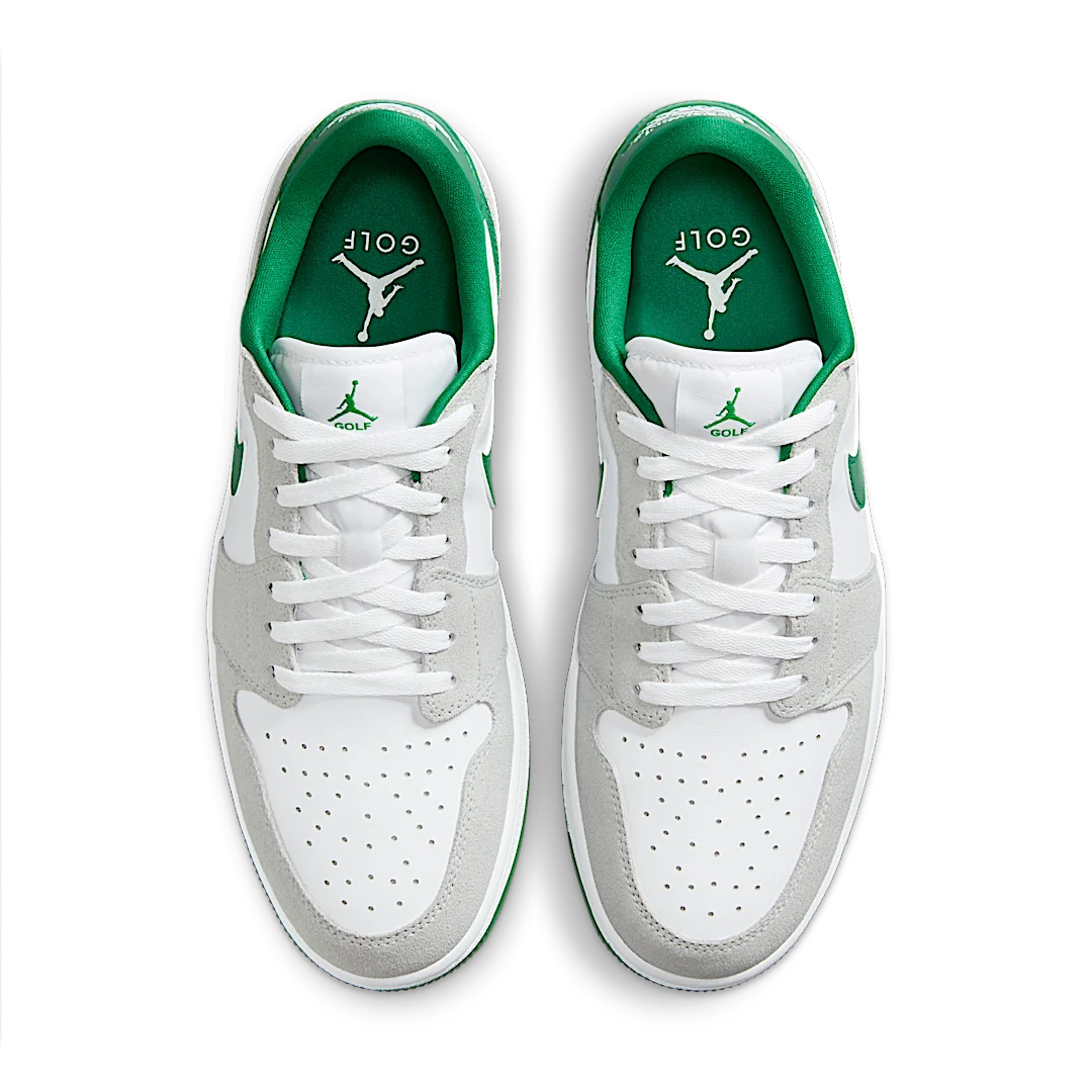 Air Jordan 1 Retro Low Golf Pine Green, White/Pine Green-Light Smoke Grey (DD9315-112)