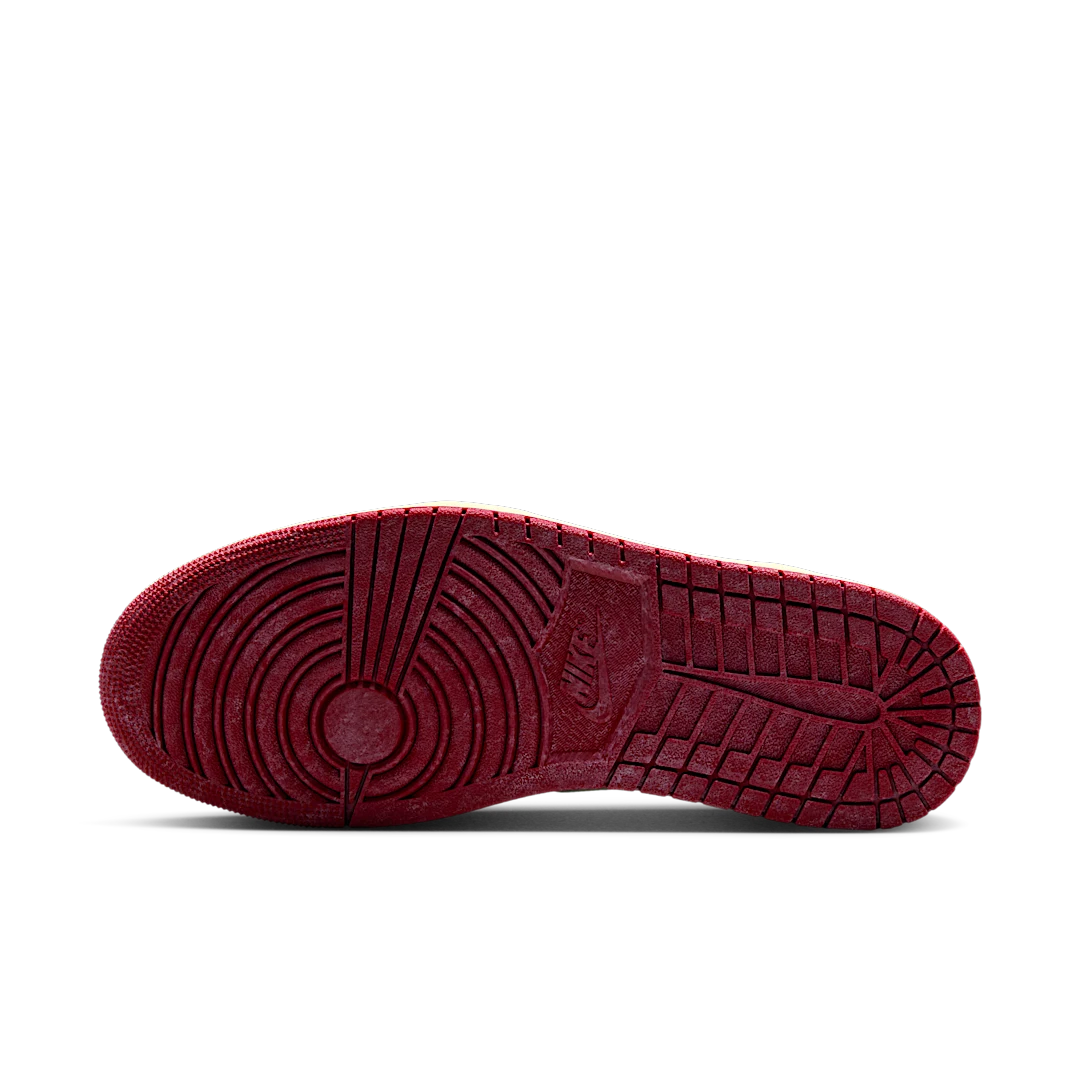 Air Jordan 1 Retro Low OG Nigel Sylvester Better With Time, Black/Muslin/Varsity Red (IB8958-001)