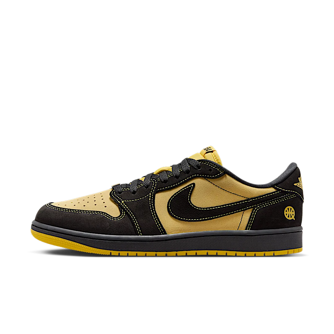 Air Jordan 1 Retro Low OG Quai 54 Black Tour Yellow Red, Black/Tour Yellow/Chile Red (IB8836-007)