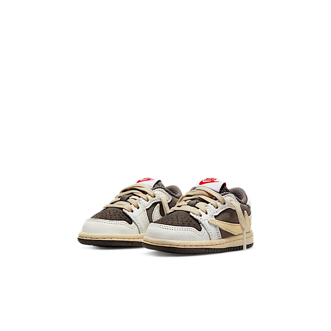 Air Jordan 1 Retro Low OG SP Travis Scott Reverse Mocha (TD), Sail/University Red-Ridgerock (DO5441-162)