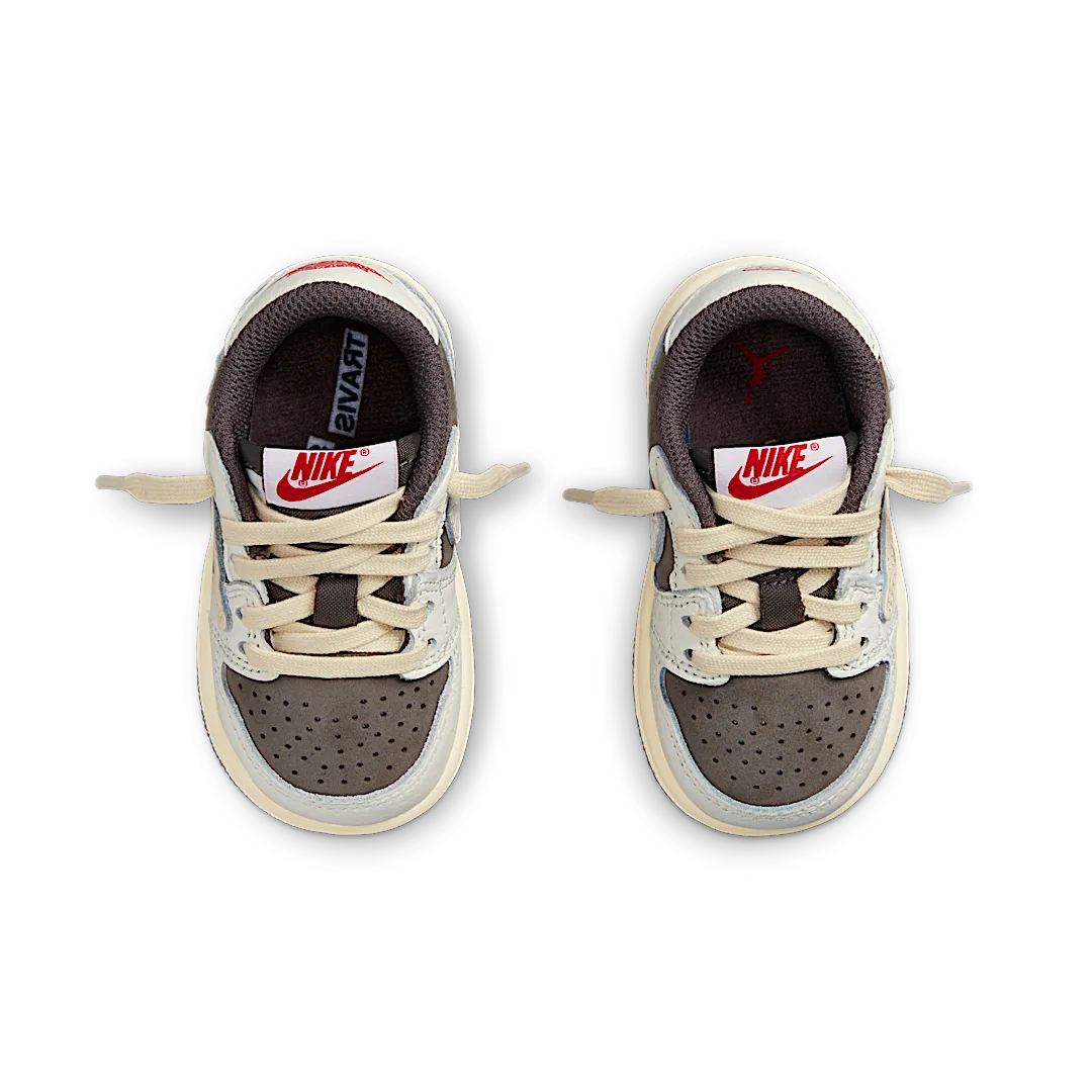 Air Jordan 1 Retro Low OG SP Travis Scott Reverse Mocha (TD), Sail/University Red-Ridgerock (DO5441-162)