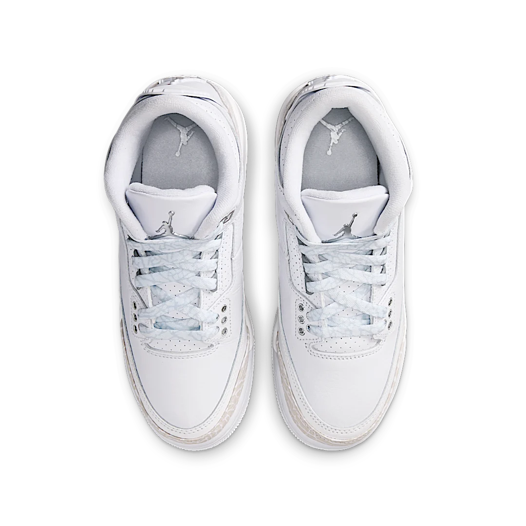 Air Jordan 3 Retro Pure Money (2025), White/White/Metallic Silver (DM0967-111)