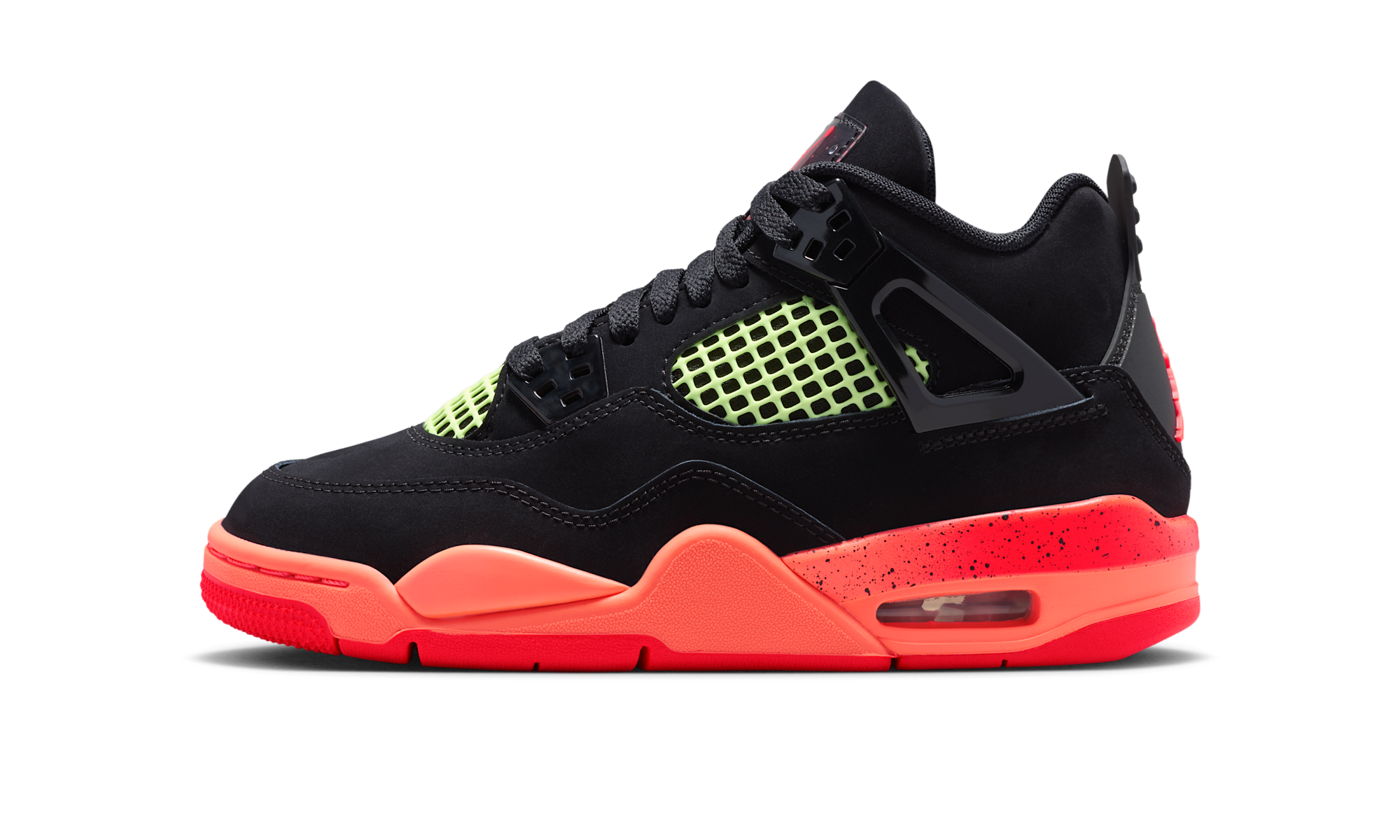 Air Jordan 4 Retro Black Bright Mango Barely Volt Infrared 23