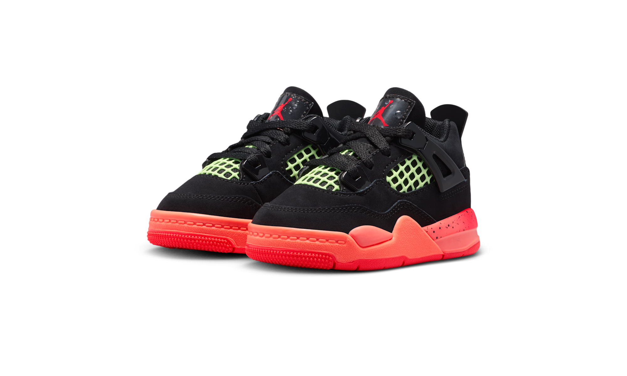 Air Jordan 4 Retro Black Bright Mango Barely Volt Infrared 23