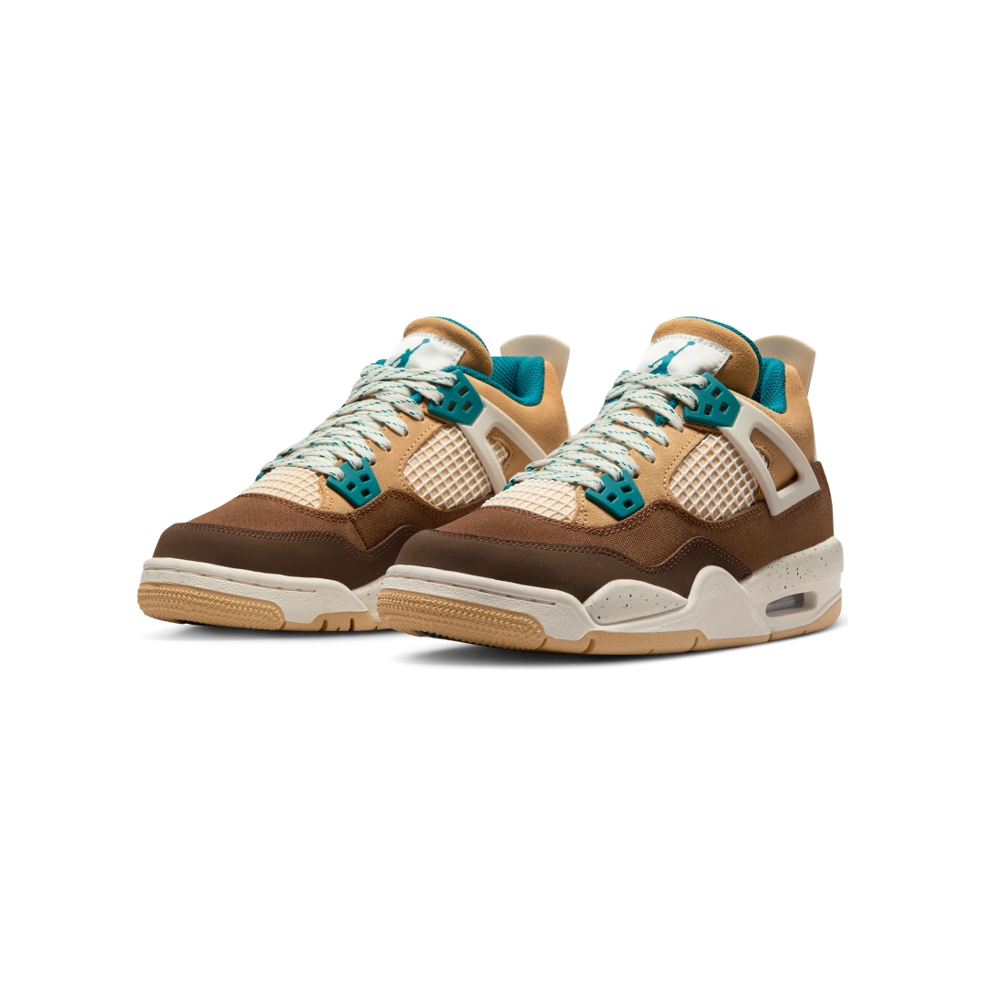 Air Jordan 4 Retro Cacao Wow, Cacao Wow/Geode Teal/Ale Brown/Twine/Sail/Luminous Green (FB2214-200)