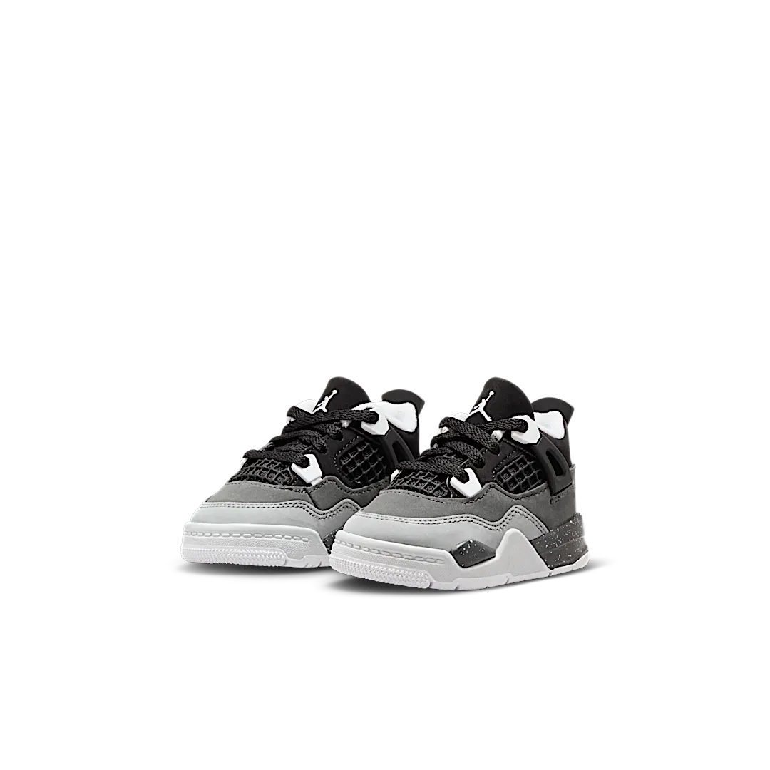 Air Jordan 4 Retro Fear (2024) (TD), Black/White/Anthracite/Black/Pure Platinum (FV4538-002)