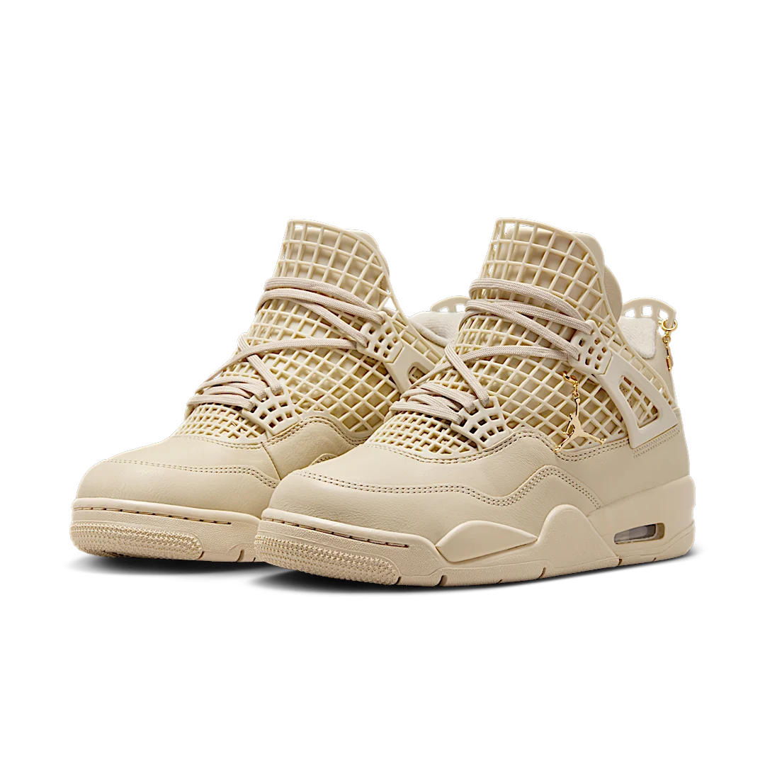 Air Jordan 4 Retro Net Rattan, Rattan/Rattan/Metallic Gold (FN7251-200)