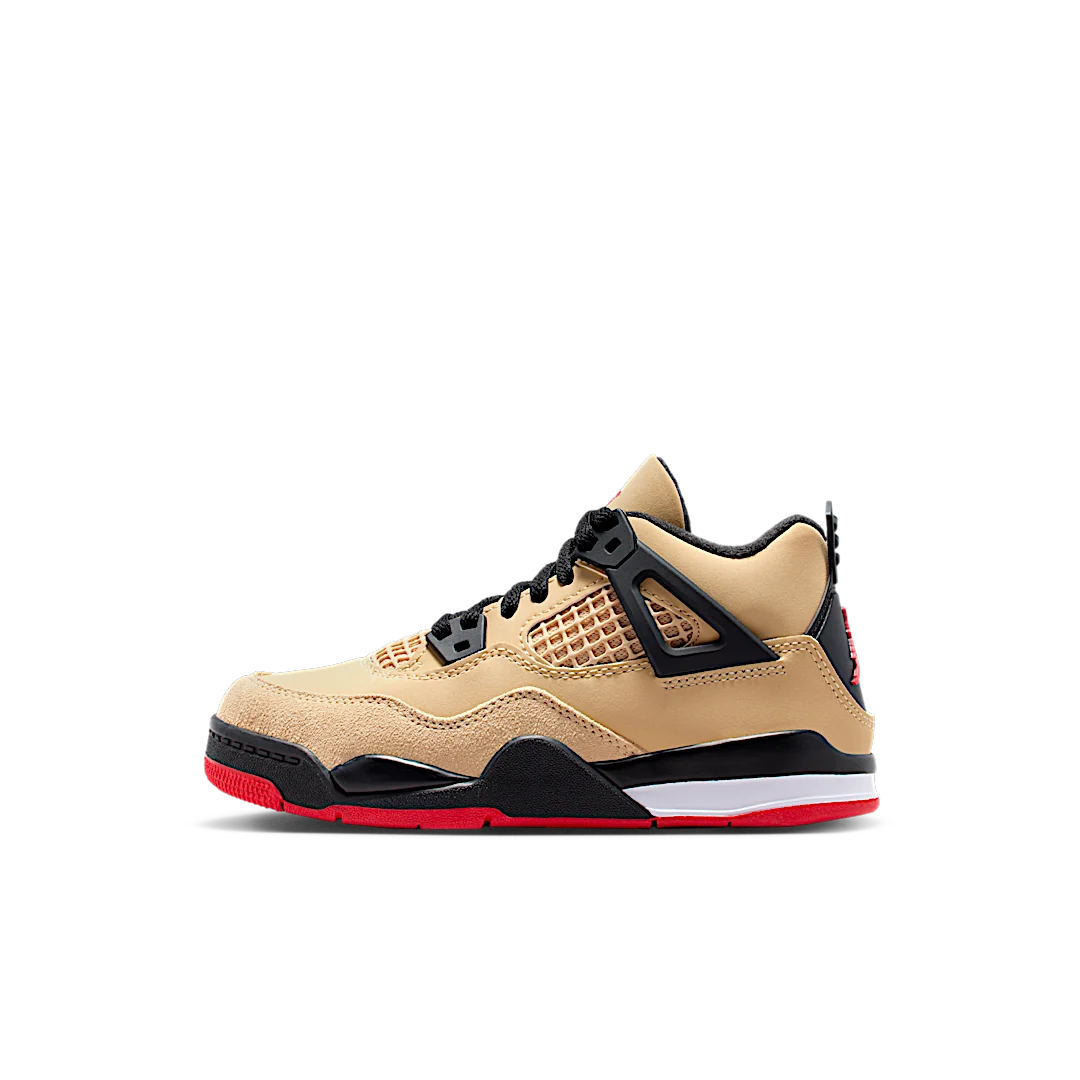 Air Jordan 4 Retro Pizza (PS), Fire Red/Sesame/White/Starfish (IH2093-200)
