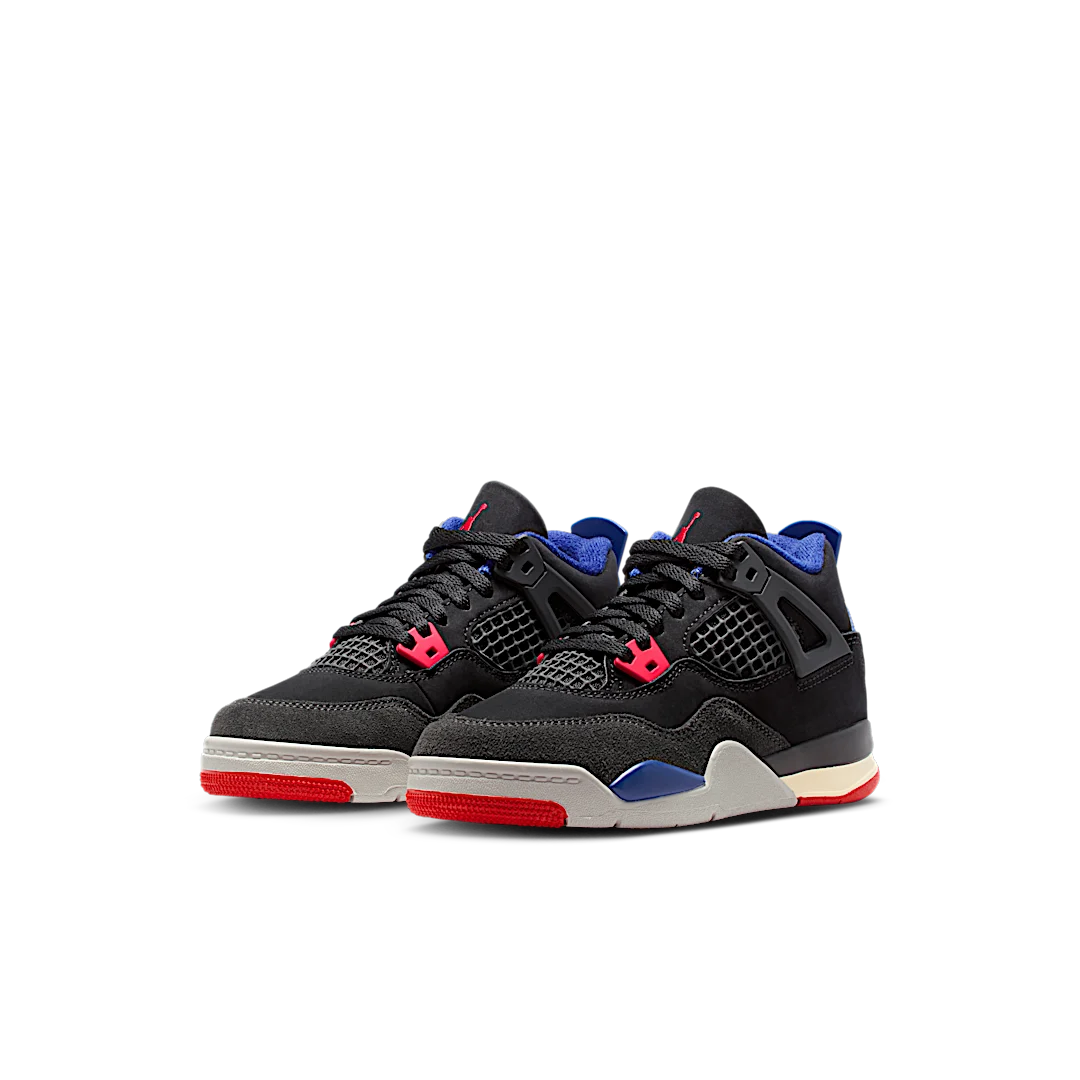 Air Jordan 4 Retro Rare Air (PS), Black/Fire Red/Deep Royal Blue/Dark Smoke Grey/Tech Grey (IB4388-003)