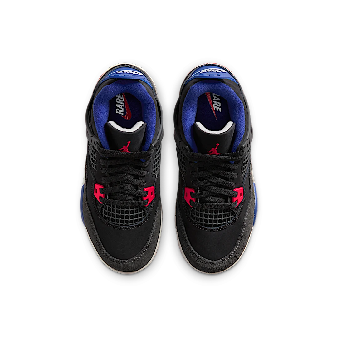 Air Jordan 4 Retro Rare Air (PS), Black/Fire Red/Deep Royal Blue/Dark Smoke Grey/Tech Grey (IB4388-003)