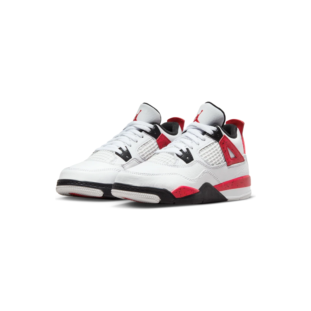 Air Jordan 4 Retro Red Cement (PS), White/Fire Red/Black/Neutral Grey (BQ7669-161)