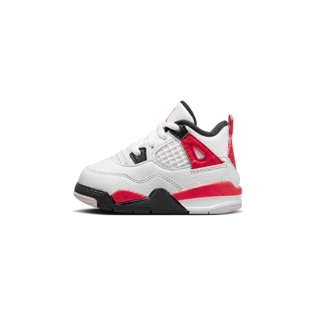 Air Jordan 4 Retro Red Cement (TD), White/Fire Red/Black/Neutral Grey (BQ7670-161)