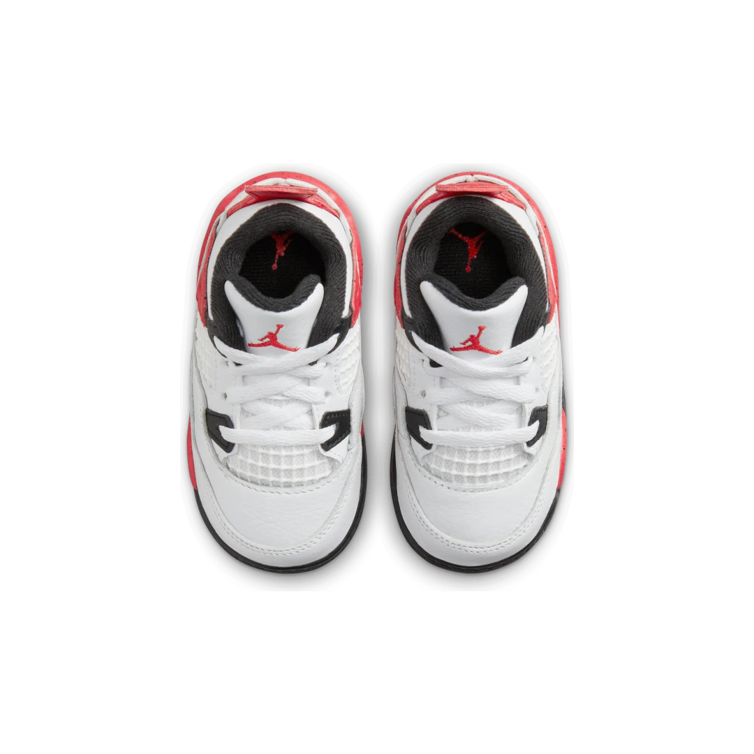 Air Jordan 4 Retro Red Cement (TD), White/Fire Red/Black/Neutral Grey (BQ7670-161)