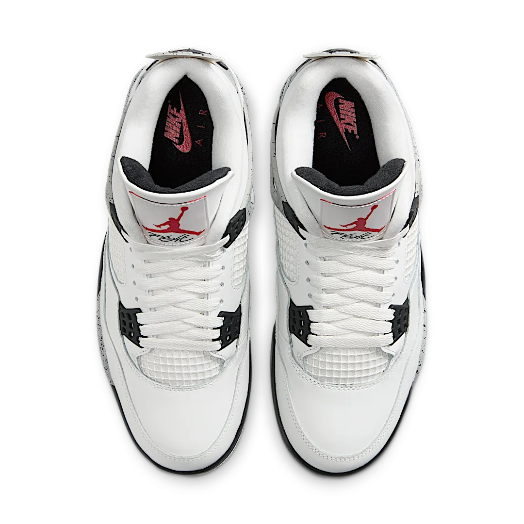 Air Jordan 4 Retro White Cement (2025), Summit White/Fire Red-Tech Grey-Black (FV5029-100 / IB4171-100)