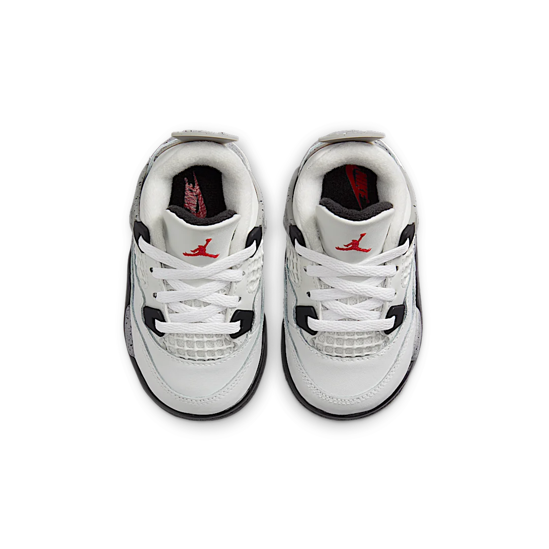 Air Jordan 4 Retro White Cement (2025) (TD), Summit White/Fire Red-Tech Grey-Black (IB4387-100)